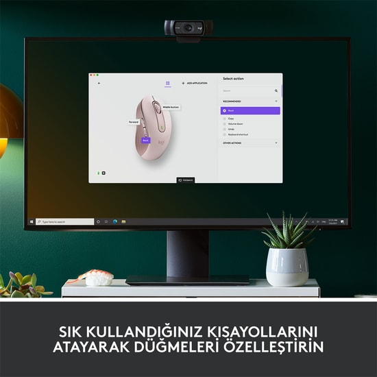 Logitech Signature M650 Pembe Kablosuz Mouse (910-006254) - Sessiz, Sağ El İçin, Küçük-Orta Boy, 4000 DPI, SmartWheel