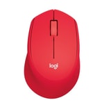 Logitech M330 Kırmızı Sessiz Kablosuz Mouse (910-004911) - 1000 DPI Optik Sensör, Ergonomik Tasarım, Uzun Pil Ömrü
