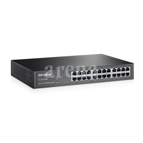 TP-Link TL-SF1024D 24 Port 10/100 Mbps Switch - Otomatik MDI/MDIX, Yeşil Teknoloji Ağ Çözümü