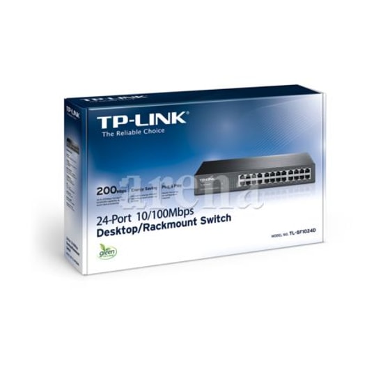 TP-Link TL-SF1024D 24 Port 10/100 Mbps Switch - Otomatik MDI/MDIX, Yeşil Teknoloji Ağ Çözümü