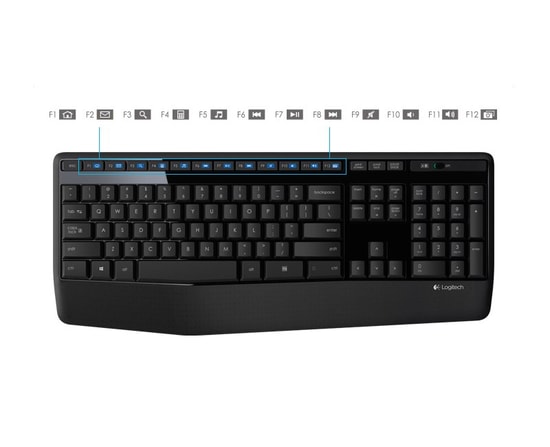 Logitech MK345 Siyah Kablosuz Klavye Mouse Seti (920-006514) - Türkçe Q Düzen, Bilek Destekli, 1000dpi, 10m Menzil