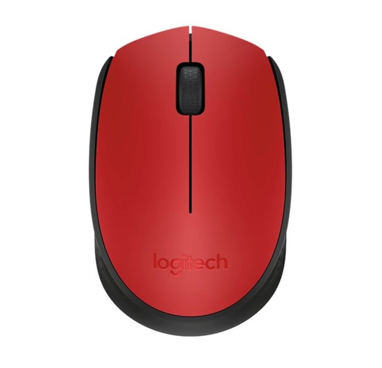 Logitech M171 Kırmızı Kablosuz Optik Mouse (910-004641) - USB Nano Alıcı, 1000DPI, Ergonomik Tasarım, 10 Metre Menzil