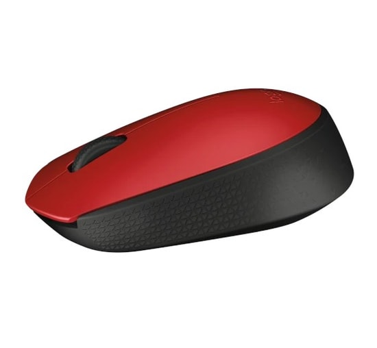 Logitech M171 Kırmızı Kablosuz Optik Mouse (910-004641) - USB Nano Alıcı, 1000DPI, Ergonomik Tasarım, 10 Metre Menzil