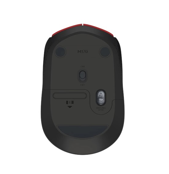 Logitech M171 Kırmızı Kablosuz Optik Mouse (910-004641) - USB Nano Alıcı, 1000DPI, Ergonomik Tasarım, 10 Metre Menzil