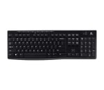 Logitech K270 Siyah Kablosuz Multimedya Türkçe Q Düzen Klavye (920-003761) - USB Alıcılı, Hızlı Erişim Tuşları