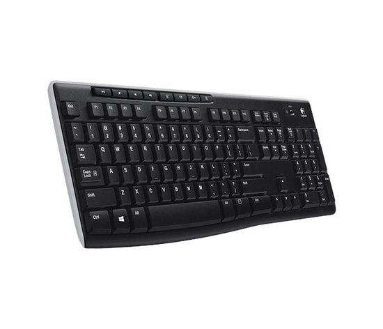 Logitech K270 Siyah Kablosuz Multimedya Türkçe Q Düzen Klavye (920-003761) - USB Alıcılı, Hızlı Erişim Tuşları