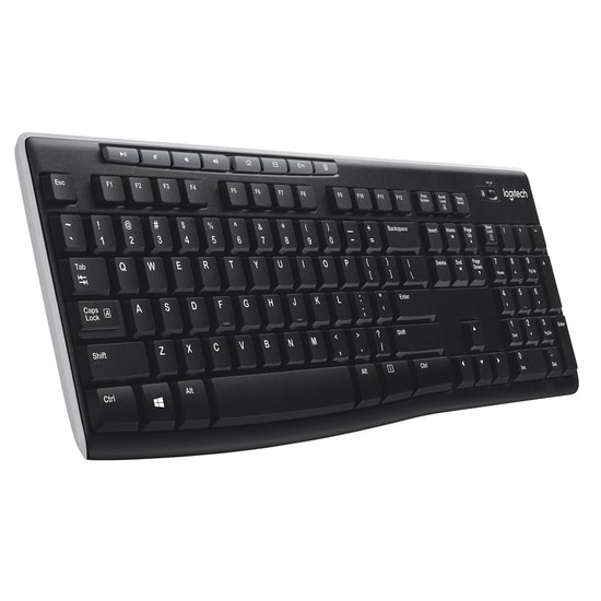 Logitech K270 Siyah Kablosuz Multimedya Türkçe Q Düzen Klavye (920-003761) - USB Alıcılı, Hızlı Erişim Tuşları