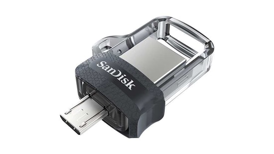 SanDisk Ultra Dual Drive m3.0 64GB USB 3.0 OTG Flash Bellek - SDDD3-064G-G46, Android Uyumlu, 150MB/s Hız