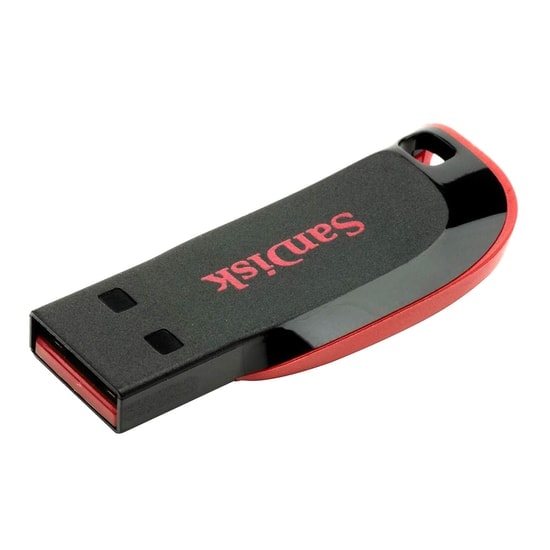 SanDisk Cruzer Blade 128GB USB 2.0 Flash Bellek (SDCZ50-128G-B35) - Siyah, Kompakt Tasarım, USB Type-A, NAND Teknoloji