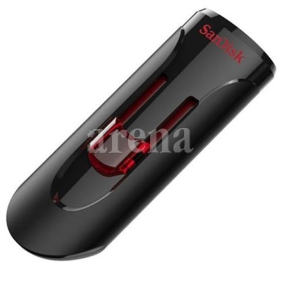 SanDisk Cruzer Glide 256GB USB 3.2 Gen 1 Flash Bellek (SDCZ600-256G-G35) - Siyah, Kızaklı, 30/15MBs Veri Hızı, NAND