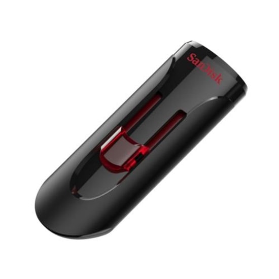 SanDisk Cruzer Glide 256GB USB 3.2 Gen 1 Flash Bellek (SDCZ600-256G-G35) - Siyah, Kızaklı, 30/15MBs Veri Hızı, NAND