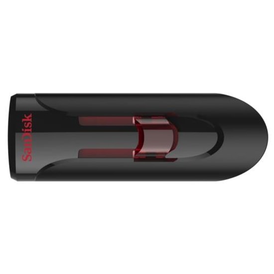 SanDisk Cruzer Glide 256GB USB 3.2 Gen 1 Flash Bellek (SDCZ600-256G-G35) - Siyah, Kızaklı, 30/15MBs Veri Hızı, NAND