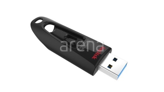 Sandisk SDCZ48-128G-U46 Ultra 128GB USB 3.0 USB Bellek - 100MB/s Okuma Hızı, Kompakt Tasarım, Anahtarlık Deliği