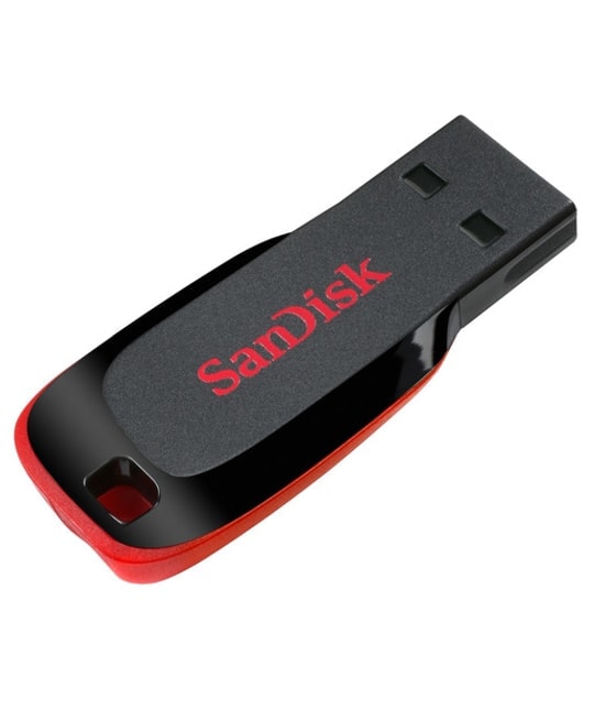 SanDisk 16GB Cruzer Blade SDCZ50-016G-B35 USB Bellek - USB 2.0, NAND Depolama, Kompakt Tasarım, USB Type-A Arayüz
