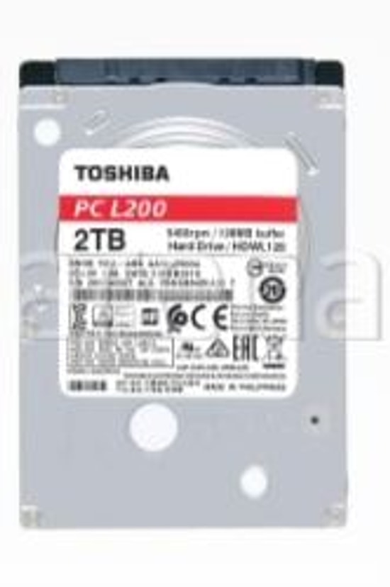 Toshiba L200 Slim 1TB 2.5" Hard Disk (HDWL110UZSVA) - 5400RPM, SATA 3 HDD, 128MB Önbellek, Sarsıntı Sensörü