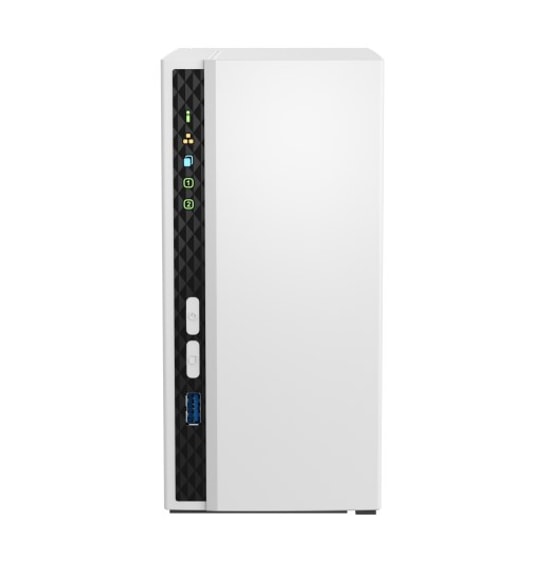 QNAP TS-233 2GB RAM 2 Yuvalı Beyaz NAS Cihazı - 2x3.5" Disk Desteği, Arm Quad-Core İşlemci, USB 3.2, Gigabit Ethernet