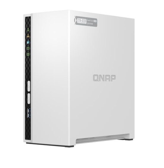 QNAP TS-233 2GB RAM 2 Yuvalı Beyaz NAS Cihazı - 2x3.5" Disk Desteği, Arm Quad-Core İşlemci, USB 3.2, Gigabit Ethernet