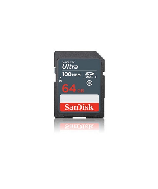 SanDisk 64GB Ultra SDXC Hafıza Kartı (SDSDUNR-064G-GN3IN) - Class 10, UHS-I, 100MB/s Okuma Hızı, Yüksek Performans