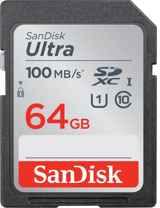 SanDisk 64GB Ultra SDXC Hafıza Kartı (SDSDUNR-064G-GN3IN) - Class 10, UHS-I, 100MB/s Okuma Hızı, Yüksek Performans