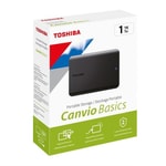 Toshiba Canvio Basics 1TB USB 3.2 Gen1 Taşınabilir Disk (HDTB510EK3AA) - 5400 RPM, USB Micro-B Bağlantı, 2.5" Siyah HDD