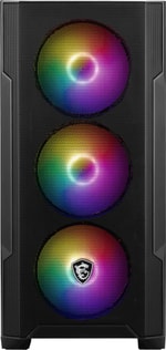 MSI MAG FORGE M100A Siyah ARGB Fanlı mATX Oyuncu Kasası - 4x120mm Fan, Akrilik Yan Panel, USB 3.2, 2x2.5" 3x3.5" Yuva