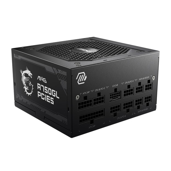 MSI MAG A750GL PCIE5 750W 80+ Gold Güç Kaynağı - ATX 3.1, PCIe 5.1, Yüksek Verimlilik, Kompakt Tasarım Power Supply