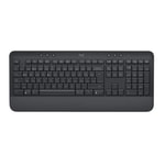 Logitech K650 Signature Kablosuz Klavye Grafit Siyah (920-010919) - Avuç içi desteği, Sıvı dökülmelerine dayanıklı
