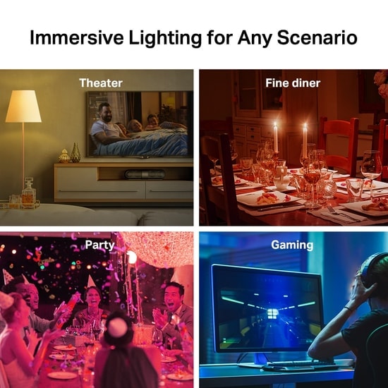 TP-Link Tapo L530E Akıllı Wi-Fi LED Ampul - 8.7W, 806 Lümen, E27 Duy, RGB Çok Renkli, Dimmerli, Sesli Komut Desteği