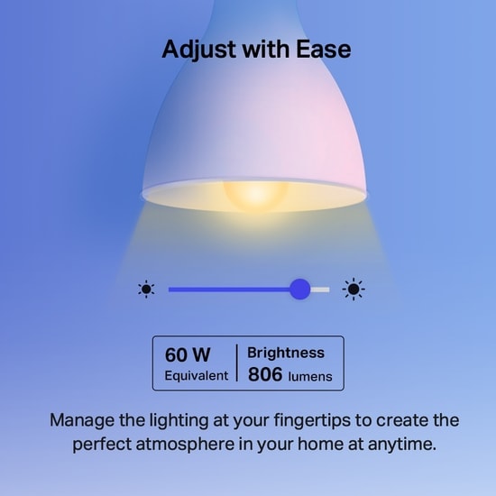 TP-Link Tapo L530E Akıllı Wi-Fi LED Ampul - 8.7W, 806 Lümen, E27 Duy, RGB Çok Renkli, Dimmerli, Sesli Komut Desteği