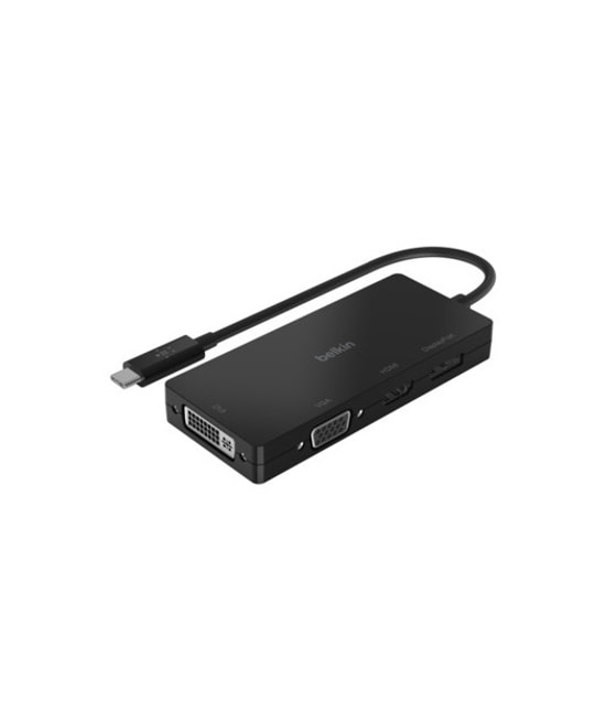 Belkin AVC003BTBK USB-C Multiport Video Adaptör - HDMI, VGA, DisplayPort, DVI, 4K Görüntü Aktarımı Destekli Dock