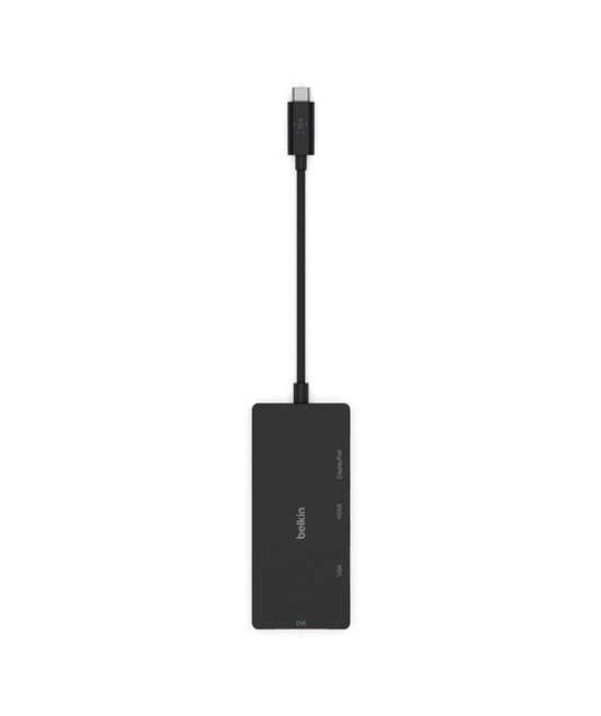 Belkin AVC003BTBK USB-C Multiport Video Adaptör - HDMI, VGA, DisplayPort, DVI, 4K Görüntü Aktarımı Destekli Dock