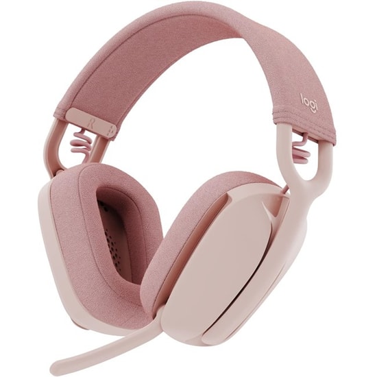 Logitech Zone Vibe 100 Pembe Kablosuz Kulaklık (981-001224) - 40mm Dinamik Sürücü, Bluetooth 5.2, ENC Mikrofon Kumandalı