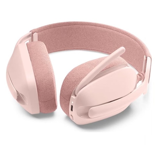 Logitech Zone Vibe 100 Pembe Kablosuz Kulaklık (981-001224) - 40mm Dinamik Sürücü, Bluetooth 5.2, ENC Mikrofon Kumandalı