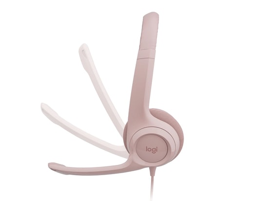 Logitech H390 USB Pembe Kulaklık (981-001281) - ENC Mikrofon, Kumandalı, 240cm USB-A Kablolu, Ayarlanabilir Kafa Bandı