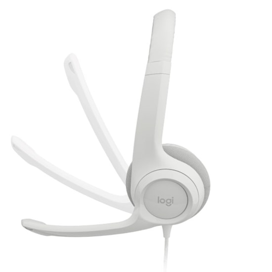 Logitech H390 USB Beyaz Kulaklık (981-001286) - ENC Mikrofon, Kumandalı, 240cm USB-A Kablolu, Ayarlanabilir Kafa Bandı