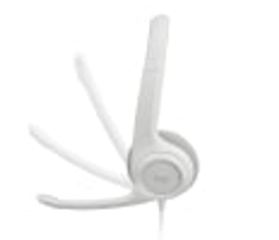 Logitech H390 USB Beyaz Kulaklık (981-001286) - ENC Mikrofon, Kumandalı, 240cm USB-A Kablolu, Ayarlanabilir Kafa Bandı
