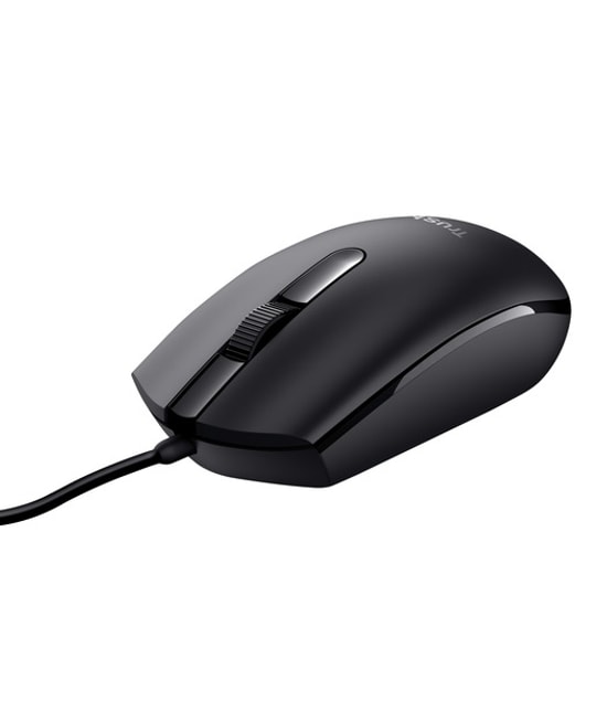 Trust Basi TRU24271 Kablolu Optik Mouse - 1200 DPI, Ergonomik Tasarım, Sağ ve Sol El Kullanımına Uygun, 160cm Kablo