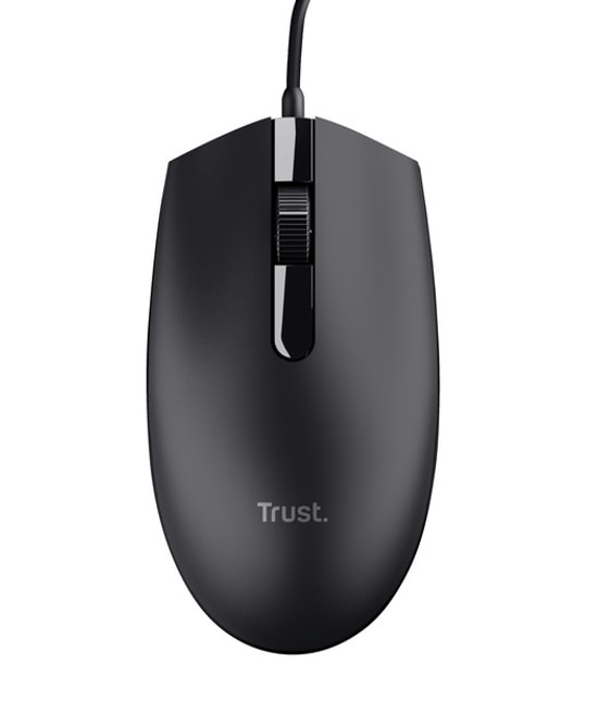 Trust Basi TRU24271 Kablolu Optik Mouse - 1200 DPI, Ergonomik Tasarım, Sağ ve Sol El Kullanımına Uygun, 160cm Kablo