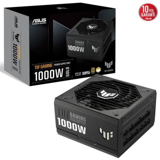Asus TUF GAMING 1000G 1000W 80+ Gold Tam Modüler Güç Kaynağı - 135mm Fan, Aktif PFC, 10 Yıl Garanti, ATX Gaming PSU