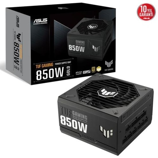 Asus TUF GAMING 850G 850W 80+ Gold Tam Modüler Güç Kaynağı - ATX 3.0 Uyumlu, 135mm Fan, Aktif PFC, 10 Yıl Garanti