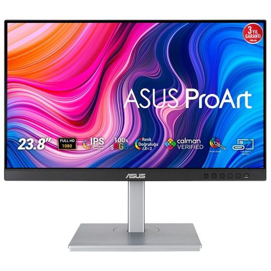 Asus ProArt PA247CV 23.8" FHD IPS Monitör - 75Hz, 5ms, 300nit, Pivot, USB-C 65W PD, HDMI, DP Daisy Chain, Calman Onaylı