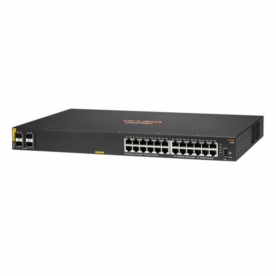 HPE Aruba 6000-24G Switch R8N87A: 24 Port Gigabit, 4x1GB SFP, 370W PoE Yönetilebilir Rackmount Anahtar