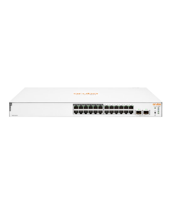 HPE Aruba Instant On 1830 JL813A 24 Port Gigabit PoE+ Switch - 195W PoE, 2xSFP Port, Web Yönetilebilir, Rackmount