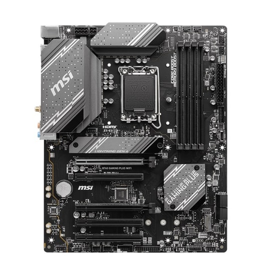 MSI B760 Gaming Plus Wifi D5 Anakart: LGA1700, DDR5 6800MHz(OC), HDMI, DP, Wi-Fi 6E, 2.5G LAN, M.2 Shield Frozr, ATX