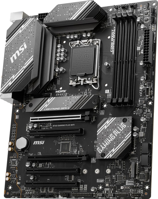 MSI B760 Gaming Plus Wifi D5 Anakart: LGA1700, DDR5 6800MHz(OC), HDMI, DP, Wi-Fi 6E, 2.5G LAN, M.2 Shield Frozr, ATX