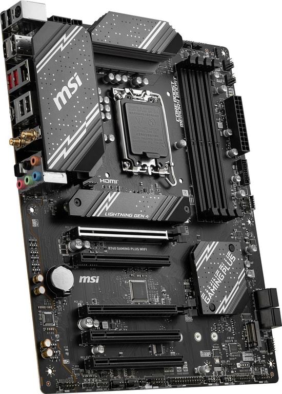 MSI B760 Gaming Plus Wifi D5 Anakart: LGA1700, DDR5 6800MHz(OC), HDMI, DP, Wi-Fi 6E, 2.5G LAN, M.2 Shield Frozr, ATX