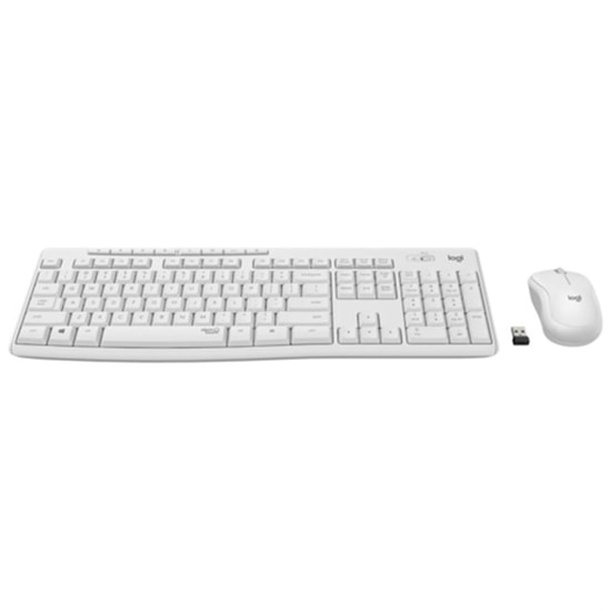 Logitech MK295 Beyaz Sessiz Kablosuz Numerik Klavye Mouse Seti (920-010089) - Türkçe Q Düzen, 10m Menzil
