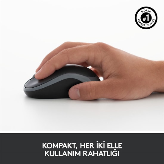Logitech MK270 Siyah Kablosuz Türkçe Q Düzen Klavye Mouse Seti (920-004525) - Uzun Pil Ömrü, USB Alıcılı