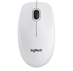 Logitech B100 Beyaz USB Kablolu Optik Mouse (910-003360) - 800 DPI, 180cm Kablo, 3 Tuşlu, Sağ-Sol El Uyumlu