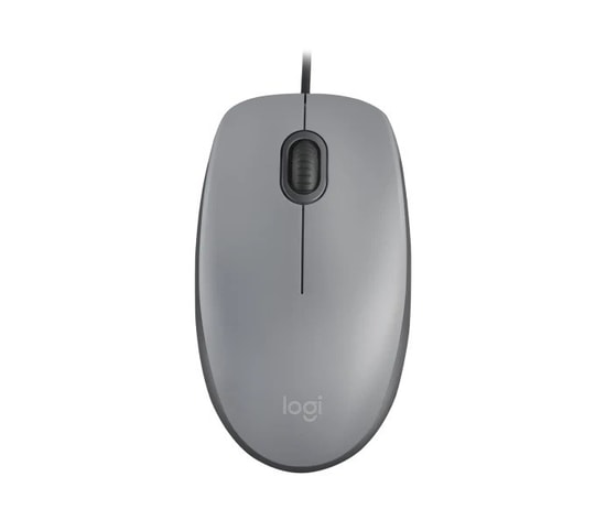 Logitech M110 Gri Sessiz Optik Mouse (910-006760) - 1000 DPI, Tam Boyut, Kablolu USB-A Bağlantısı